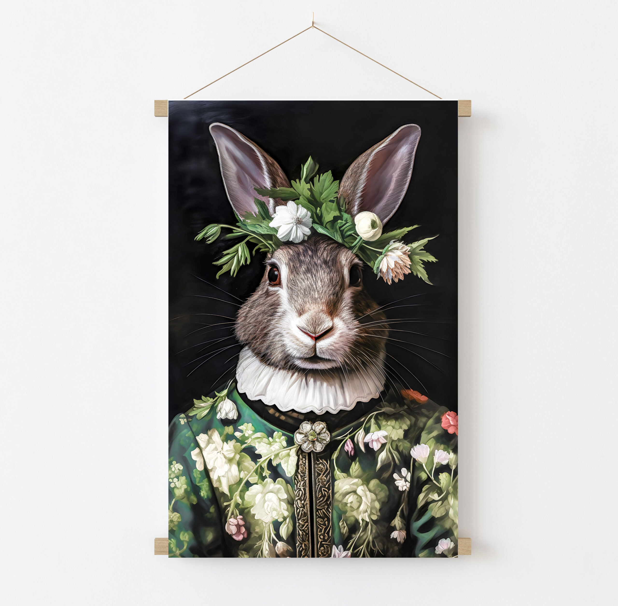 2024_online_wallHanging_1 Wall Hanging - Renaissance Rabbit - Image 1