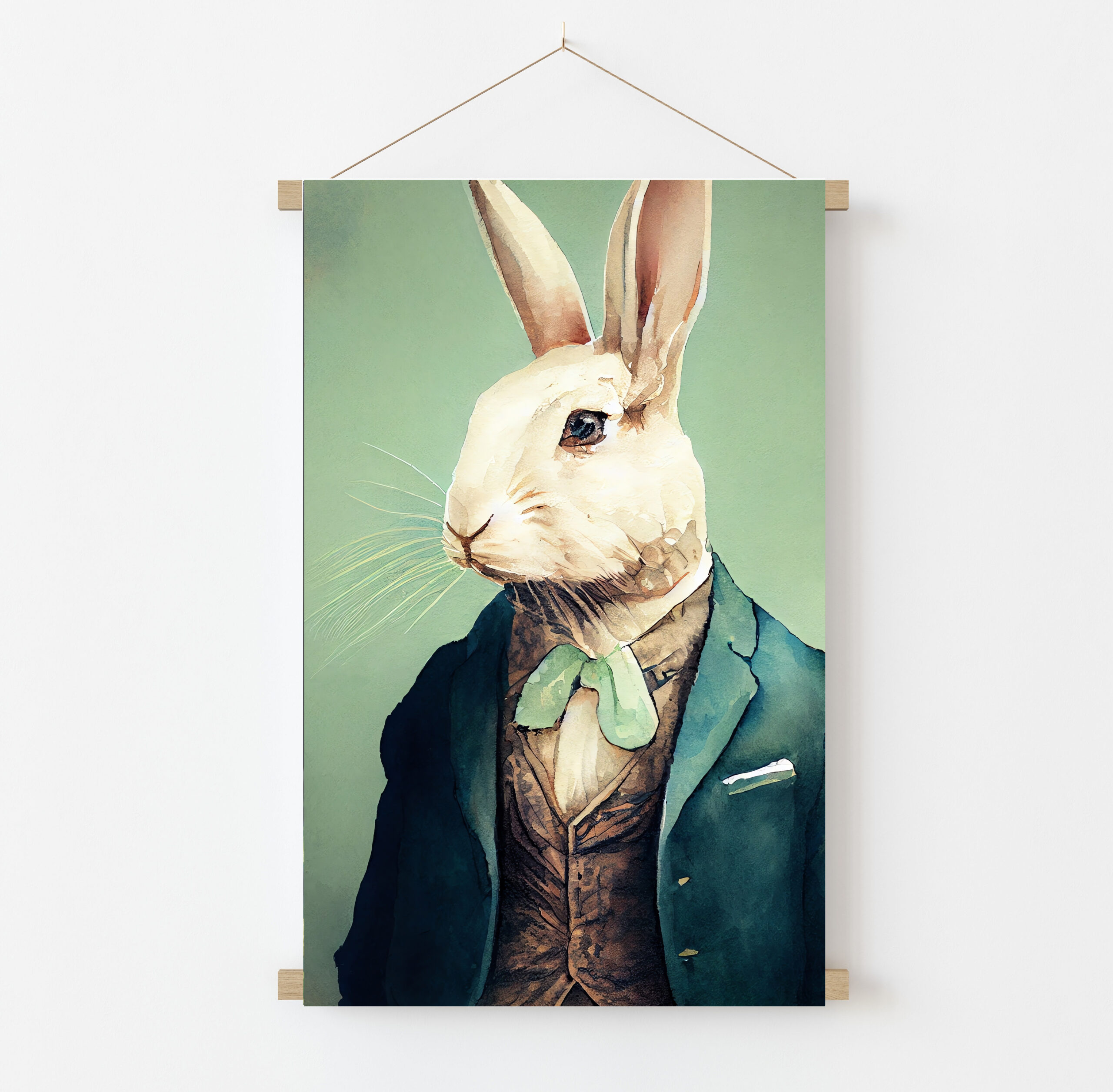 2024_online_wallHanging_15 Wall Hanging - Rabbit Green Man - Image 1