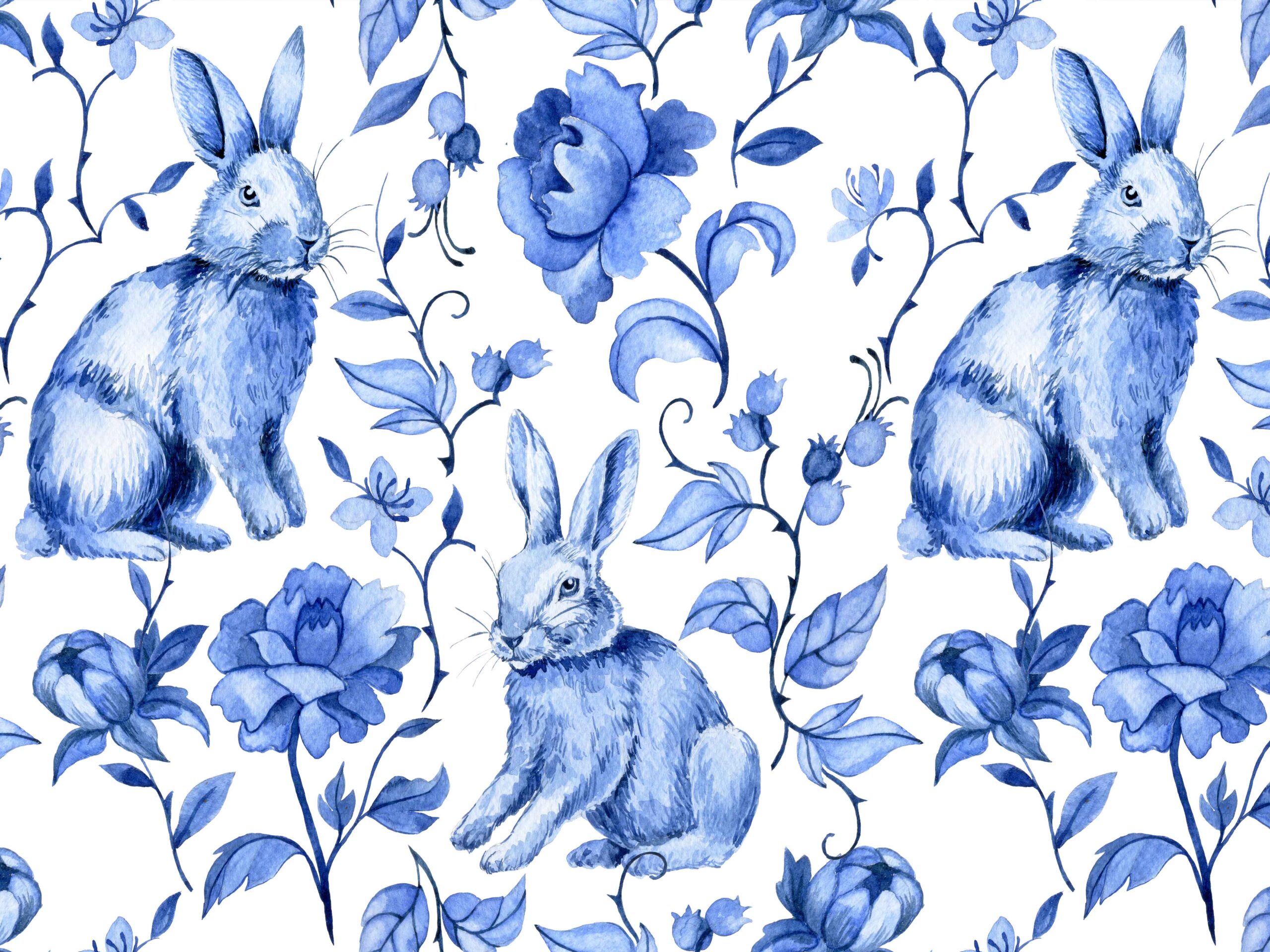 Placemat_Rabbit_BlueDelft