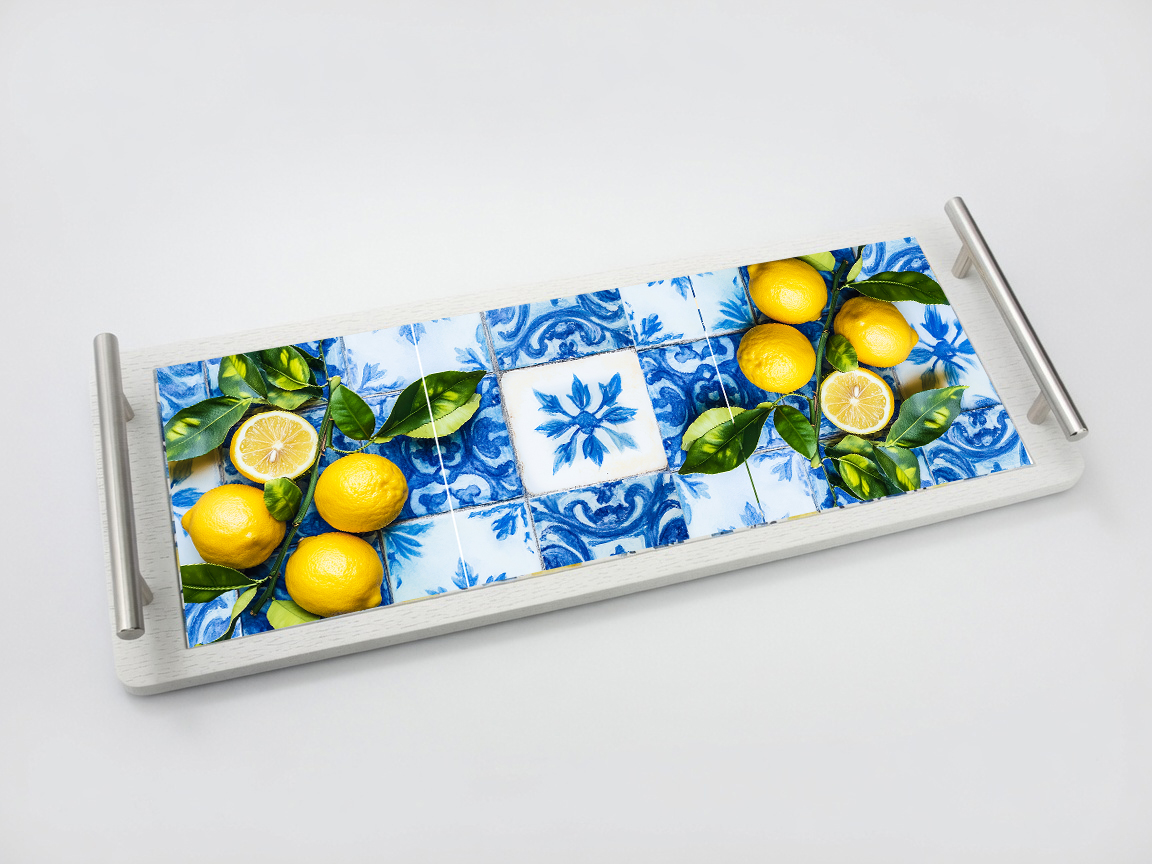 TILE PLATTERA 3 Platter Tray - Amalfi Lemon Tiles - Image 1