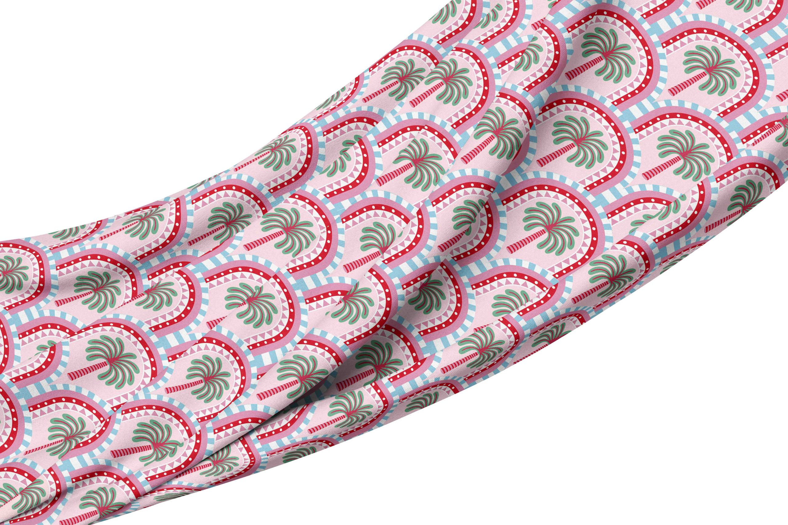 _2026 palmtree Pink Tablecloth - Amalfi Palm Tree Pink - Image 1