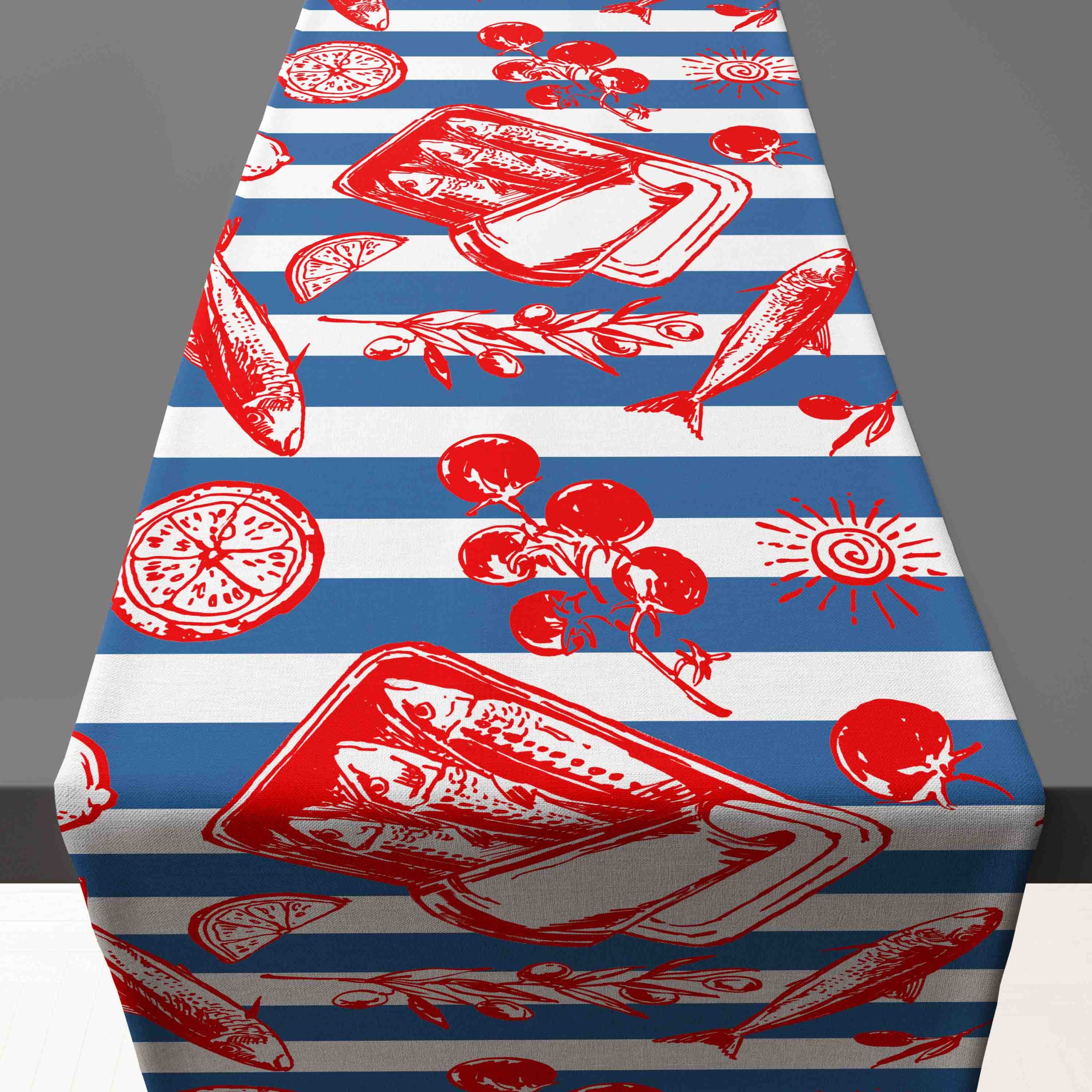 Blue Line Red Sardine tin