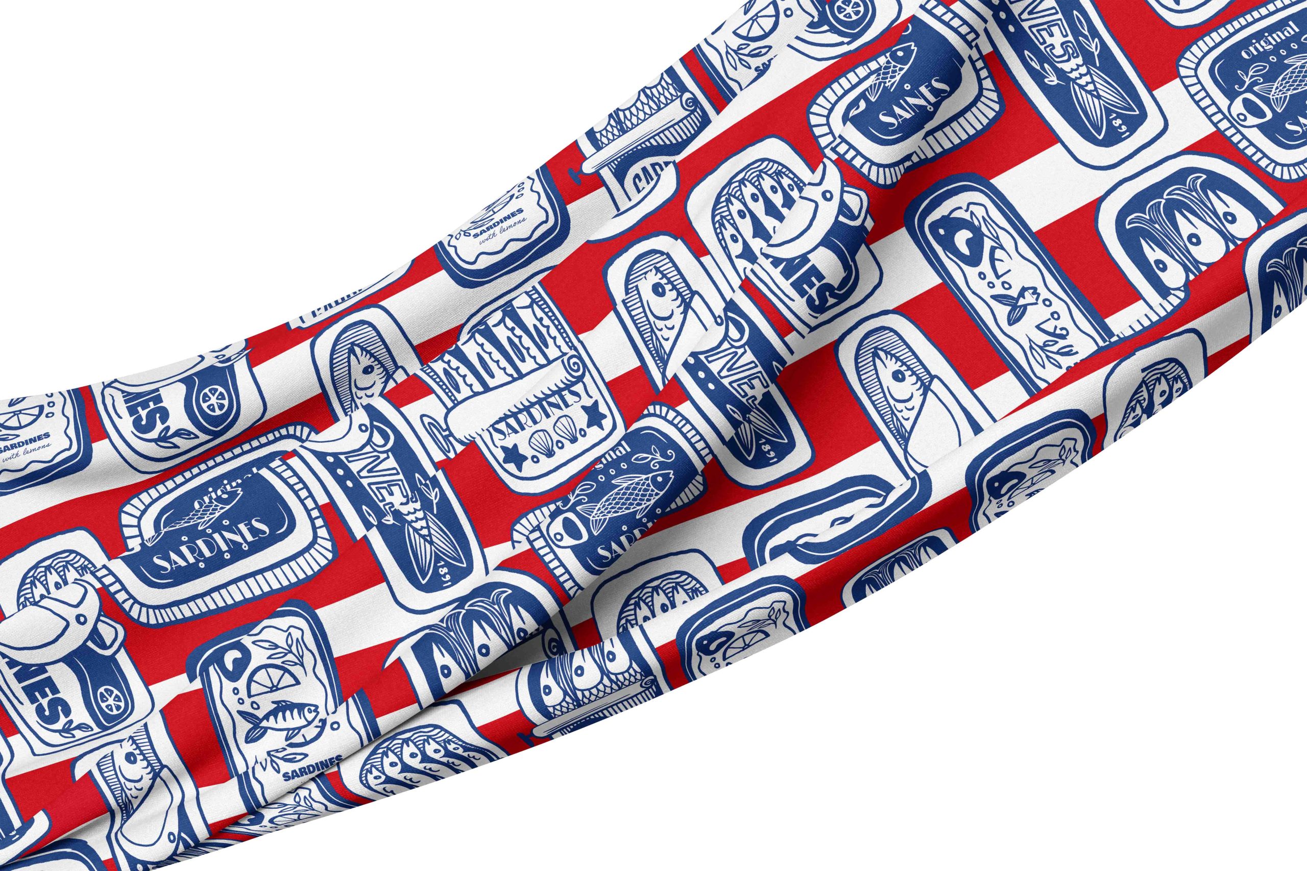 Tablecloth red sardines