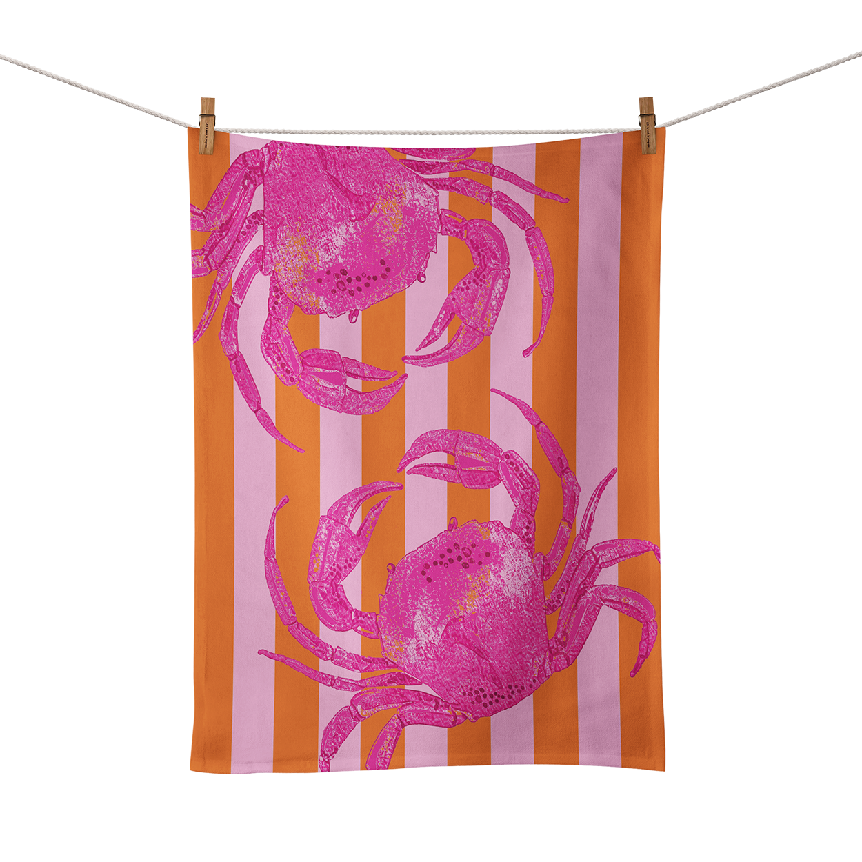 foodtowel pink crab
